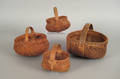Group of four splint oak baskets 19th c