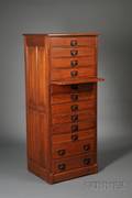 Early 20th Century Oak TwelveDrawer Flat File Cabinet
