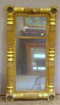 Empire Brassmounted Giltwood and Gesso Divided Mirror