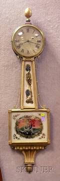 Mahogany Patent Timepiece or Banjo Clock