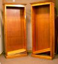 Pair of English Yewwood Open Bookcases