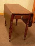 Mahogany Dropleaf Table with Turned Legs