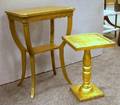 Giltwood Pedestalbase Stand and a Neoclassical Giltwood Stand