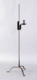 American wrought iron candlestand ca 1800