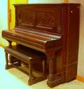 Steinway  Sons Mahogany Upright Piano with Bench