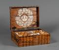 AngloIndian Hardwood Shell and Ivory Veneered Sewing Box