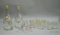 Eighteenpiece Gilt Decorated Colorless Glass Liquor Set