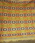 Wool and Cotton FourColor Jacquard Woven Coverlet
