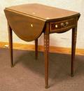 Hickory White Federalstyle Inlaid Mahogany Pembroke Table