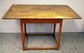 Breadboardtop Redpainted Wooden Tavern Table
