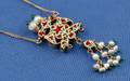 Diamond Enamel and Seed Pearl Pendant India