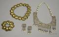 Graziella Laffi Peruvian Silver and Bone Necklace and Earring Suite and a Luisa Conti Mexican Copper and Nickel