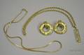 Pair of 14kt Gold Earrings and Two 14kt Gold Chains