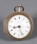 English Silver Cased Moorish Market Pocket Watch