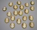 Large Group of Shell Carved Cameo PendantBrooches