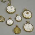 Three Waltham Goldfilled Open Face Pocket Watches and Four Assorted Ladys Pocket Watches