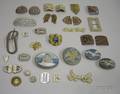 Group of Assorted Cut Steel Paste and Other Buckles and Clips