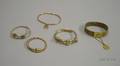 Five Assorted Gold and Goldfilled Victorian Bracelets and Bangles