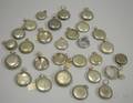 Large Group of Assorted Silvertone Pocket Watch Cases
