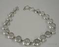 Silver and Graduated Rock Crystal Bead Necklace