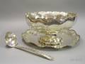 Large Sterling Silver Punch Bowl with Ladle and Tray