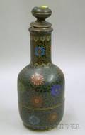 Asian Cloisonne Decanter with Insulated Liner Bottle