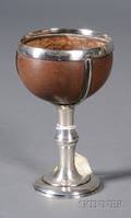 Colonial Silvermounted Coconut Shell Chalice