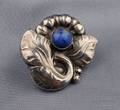 Sterling Silver and Lapis Brooch Georg Jensen