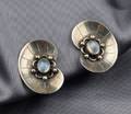 Sterling Silver and Moonstone Earclips