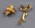Two 18kt Gold Brooches Tiffany  Co