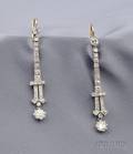 Platinum and Diamond Earpendants
