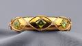 18kt Gold Peridot and Diamond Bracelet Emis