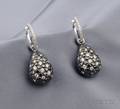 18kt White Gold Black Diamond and Diamond Earpendants