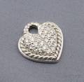 18kt White Gold and Diamond Heart Pendant Judith Ripka