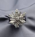 Platinum and Diamond Flower Ring