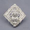 Platinum and Diamond ClipBrooch