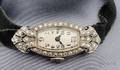 Art Deco Ladys Platinum and Diamond Wristwatch Hayden W Wheeler  Co Inc