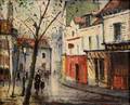 Louis Dali French 19052001 Paris Street Scene Probably Montmartre