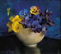 Laura Coombs Hills American 18591952 Bowl of Pansies