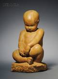 American School 20th Century Seated Child