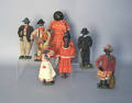 Six cloth dolls of African Americans