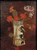 Attributed to Peter Frederick Rothermel American 18171895 Flowers in an Asian Vase