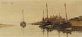Robert Weir Allan British 18521942 Boats at the Riverbank