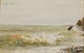 William Trost Richards American 18331905 Breaking Waves Possibly a View of Bude Haven