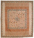 Chintz diamond in square quilt ca 1830