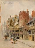 William Bingham McGuinness Irish 18491928 Street in Old Chester