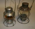 Two Tin Midwest Railroad Lanterns