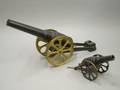 Two Blackpainted Cast Iron Toy Carbide Canons
