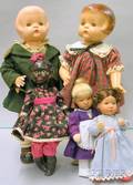 Five Assorted Composition Dolls