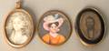 Two miniature watercolor on ivory portraits